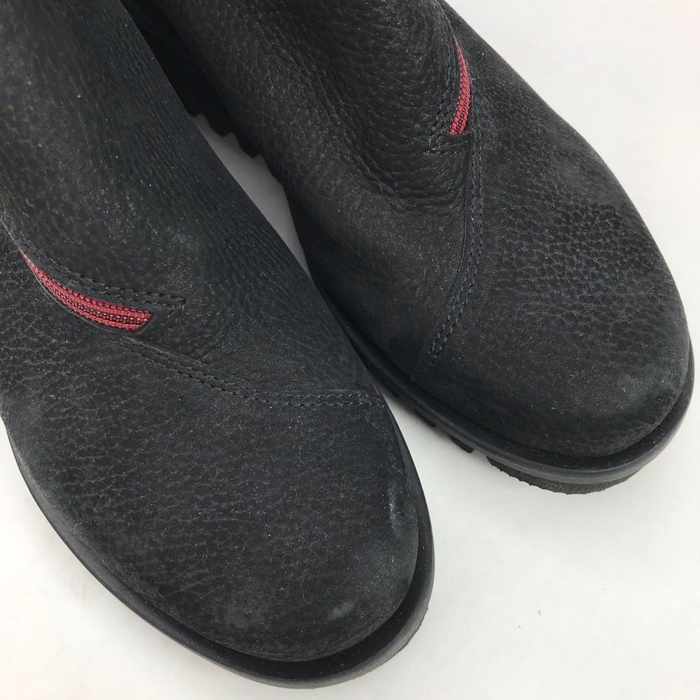 LOINTS OF HOLLAND Fusion Black Nubuck Leather Bootie Wedge Shoe - Picture 2 of 12